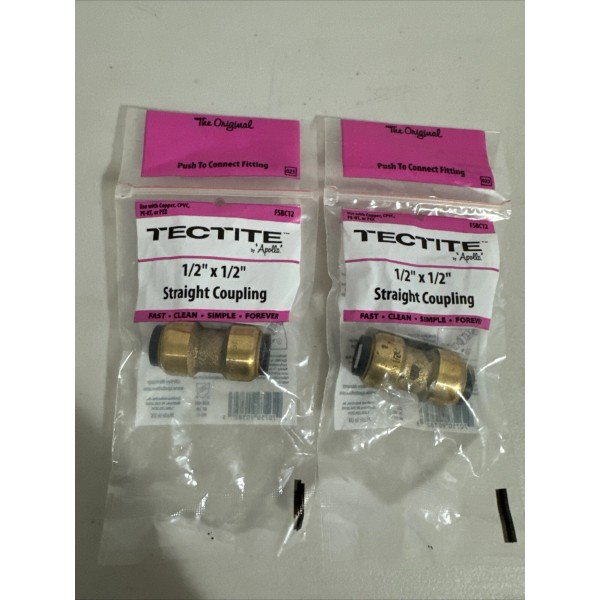 Tectite Plumbing Fitting Brass 1/2" FSBC12 (2 Pack)