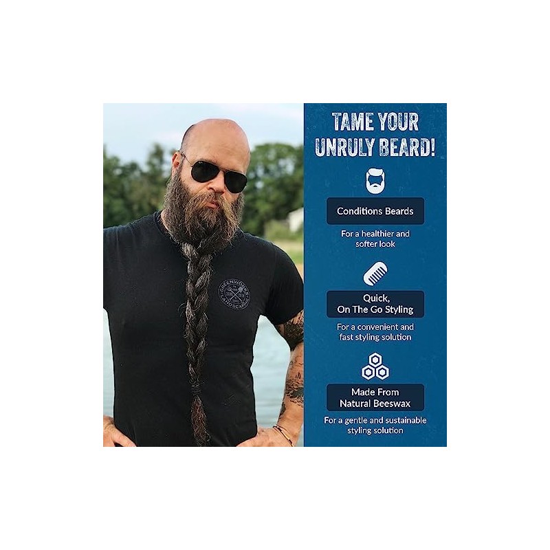 Mountaineer Brand Styling Stick | 100% Natural Beard Conditioner for
