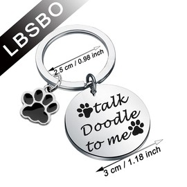 Golden Poodle Gifts Dog Mom Gifts Dog Dad Gifts Dog Lover Gifts Pet Parent Gift Talk Doodle to Me Keychain (Doodle to Me K)