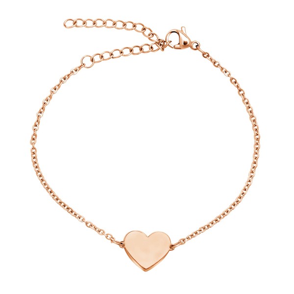 Nuoli® Heart Bracelet (15 + 5 cm), Heart Bracelet for