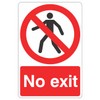 150mmx200mm No Exit With Man Sign Rigid Plastic