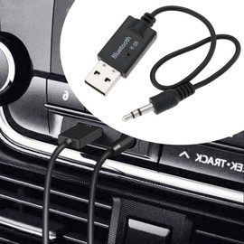Create idea 2Pcs USB Bluetooth to AUX Cable Receiver 3.5mm in-Line Bluetooth Audio Adapter Compatible with Mini Cooper Gen 2 3 R56 R55 F56 F55 R60