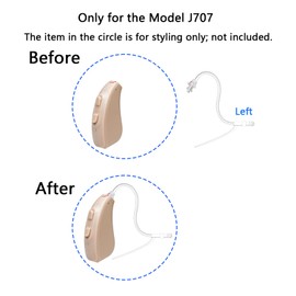 Banglijian Hearing Amplifier Replacement Slim Sound Tubes for BLJ-707 (Blue-Left Ear)