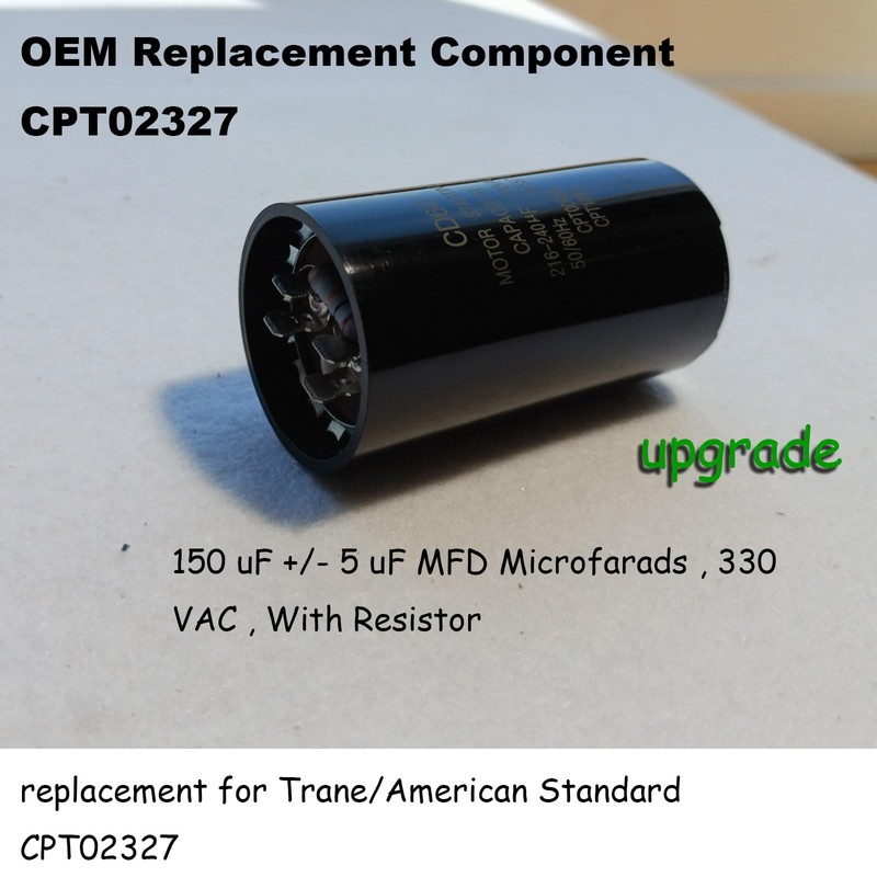 CPT02327 135-162 MFD 330 VAC Start Capacitor Replacement for Trane