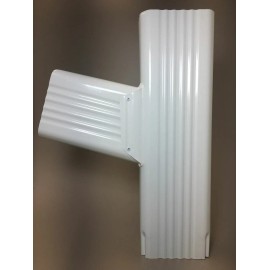 Unbranded Downspout Gutter Y Connector 3x4 Standard Left High Gloss White