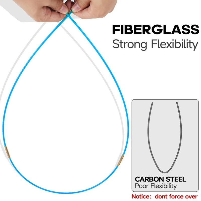 GURADESIGN 23.8FT Fiberglass Running Electrical Wire Cable Glow Rods Wire