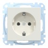 Merten MEG2301-0419 SCHUKO socket-outlet, plug-in terminals, polar white, System M