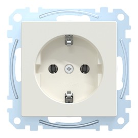 Merten MEG2301-0419 SCHUKO socket-outlet, plug-in terminals, polar white, System M