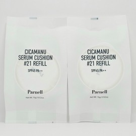 Parnell 1+1 Panel Cicamanu Serum Cushion 15g (SPF45) Refill 2 Types UV Protection Glowing Skin Panel Cicamanu Serum Cushion Refill No. 21 1+1 / 1+1 파넬 시카마누 세럼 쿠션 15g(SPF45) 리필 2종 자외선차단 광채피부 파넬 시카마누 세럼 쿠션 리필21호 1＋1개
