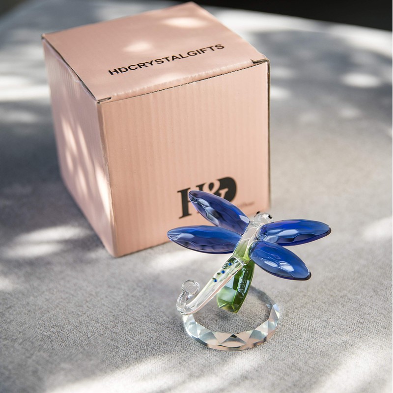 H&D HYALINE & DORA Figura de animales de cristal, libélula