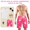 Aomig Men's Swim Trunks Swimming Shorts, Hawaiian Flamingo Print Swim