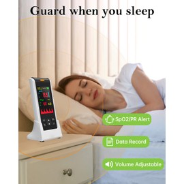 HOLFENRY Oxygen Monitor Finger Adults, HOLFENRY Handheld Pulse Oximeter Oxygen Machine with Alarm/Oxygen Saturation Monitor CE Approved UK, Free APP Tracking SpO2, Heart Rate and PI