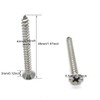 ZLYY 100pcs M4x40mm Stainless Flat Head Phillips Self-Tapping Wood Screw