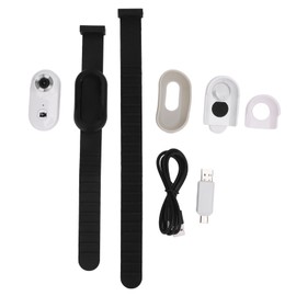 Cat Collar Camera 120 Deg Wide Angle HD Image Video Recording Dog Tracking Magnetic Collar Camera for Indoor Outdoor Riding White