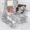 Sprinlot Christmas Garland, Silver, Pack of 4 Tinsel Garlands, Shiny