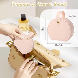 Mini Jewelry Travel Case Small Jewelry Box, 1Pc Small PU Leather Jewelry Storage Box,Travel Jewelry Case Small Jewelry Box Jewelry Organizer Storage Case PU Leather Mini Jewelry Travel Case,Pink