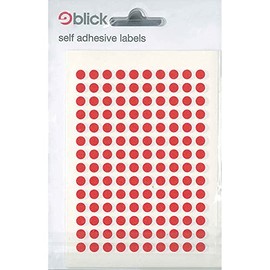 Blick Red Circle Stickers 5mm (980 Stickers)