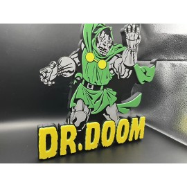 Dr. Doom Logo Sign Display | 3D Wall Desk Shelf Art
