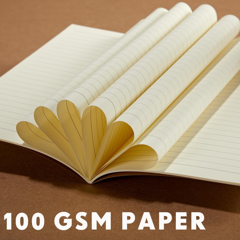 Mimorou 100 Pcs Journals Notebooks Bulk - Kraft Softcover A5