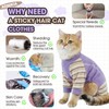 ADNIKIA Sticky Cat Clothes,Pajamas for Cats only,Soft Onesie,Purple M