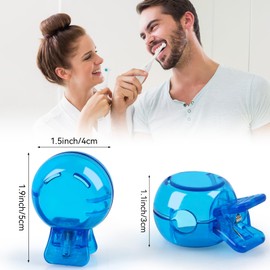 4 Pack Travel Toothbrush Head Covers Portable Toothbrush Protector Cap Brush Pod Case Protective Plastic Clip for Household Travel, School, Bathroom, Camping, Business