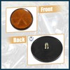 4 Pcs M6x1.0 Orange Red Plastic Universal Round Screw Mount