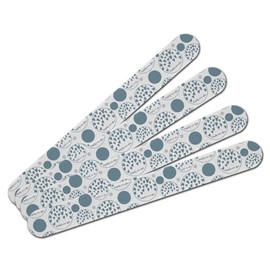 Double-Sided Nail File Emery Board Set 4 Pack - Celebration Wedding Marriage - Happily Ever After Blue Falling Hearts Wedding