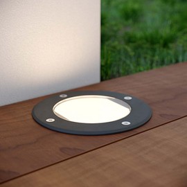SolarCentre® Dorton Outdoor Anthracite Round Solar Deck Light