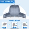 Jufone Reading Pillow for Sitting in Bed Adult Light Blue-Gray
