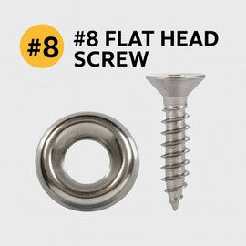 BCP Fasteners 100 Qty #8 Stainless Steel Countersunk Finish Washers | 304 SS Finishing Cup (BCP574)