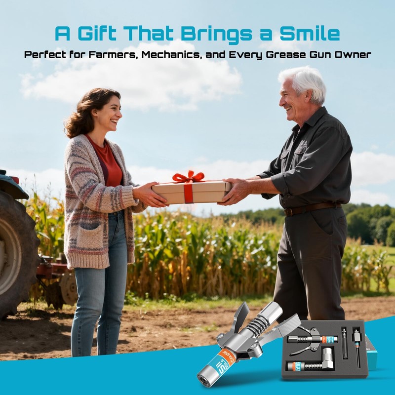 Seesii Grease Gun Accessory Kit for Easy Greasing Narrow &
