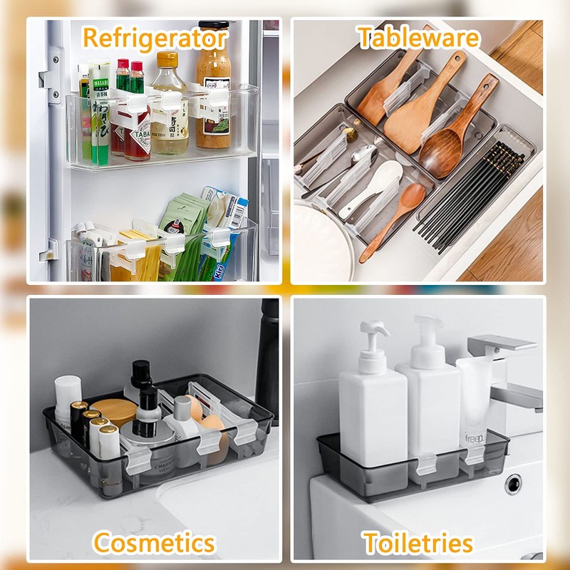 ZDNT Pack of 8 Fridge Space Allocator Fridge Organiser Fridge
