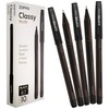 ZOFAX Classy 30 x 0.7mm Fine Biros BLACK Stick Ballpoint