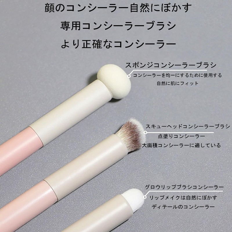 LUYING Concealer Brush, Cosmetic Brush, Foundation Brush, Precision, Natural, Portable,