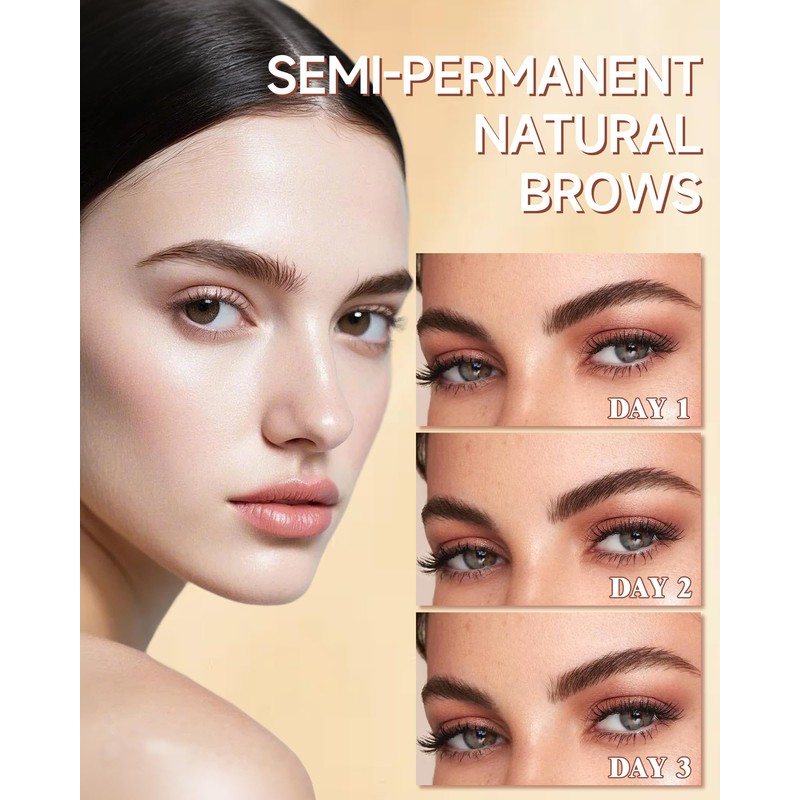 Easy Peel Off Eyebrow Gel, Mauve Tattoo Eyebrow Gel Easy