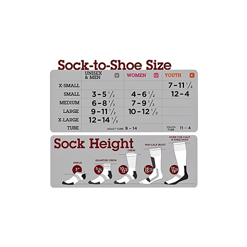 FOX RIVER Brown Heather Red Heel Monkey Socks 1 Pair-Medium