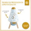 Bieco Stacking Tower Wooden Rocket, 16 cm, Plug-In Game from