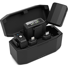 VeGue Wireless Lavalier Microphones, 2.4G Dual Channel Lapel Mic with Charging Case ENC Noise Cancellation, 16H Battery, 100m(328ft.) Transmission for DSLR Camera Gopro YouTube Recording Vlogging