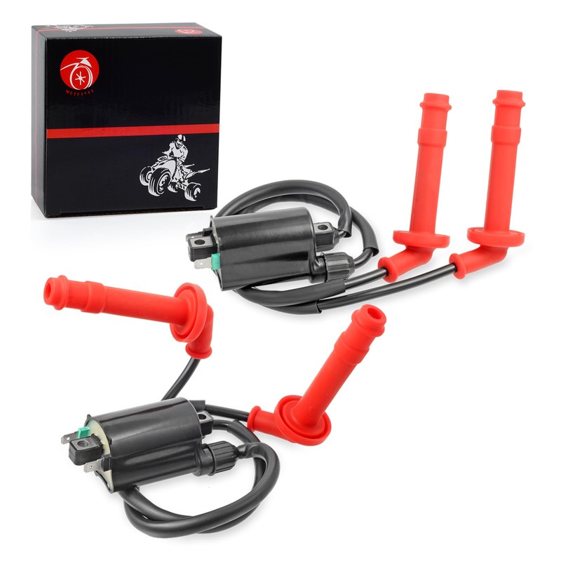 2Pcs Ignition Coil Pack and Spark Plug Cap Compatible with