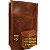 american blue Leather Motorcycle Saddle Bag Tool Bag Brown