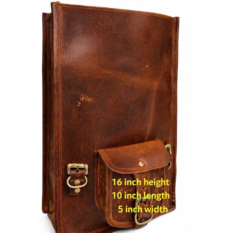 american blue Leather Motorcycle Saddle Bag Tool Bag Brown