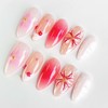 Handmade Press On Nail Set Short Almond False Nails Embrace
