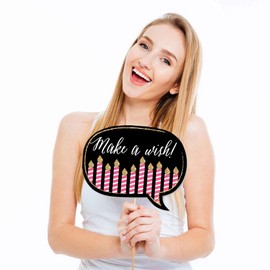 Big Dot of Happiness Funny Finally 21 Girl - 21st Birthday Party Photo Booth Props Kit - 10 Piece