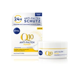 Nivea Q10 Power Anti-Wrinkle + Firming Protective Day Cream, Pack of 1 (1 x 50 ml), Face Cream with SPF 30, Day Cream for Smoother & Younger Looking Skin
