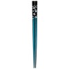 Tanaka chopsticks shop [若狭 Coating Chopsticks] Silver 桜花 Blue 22.5 cm