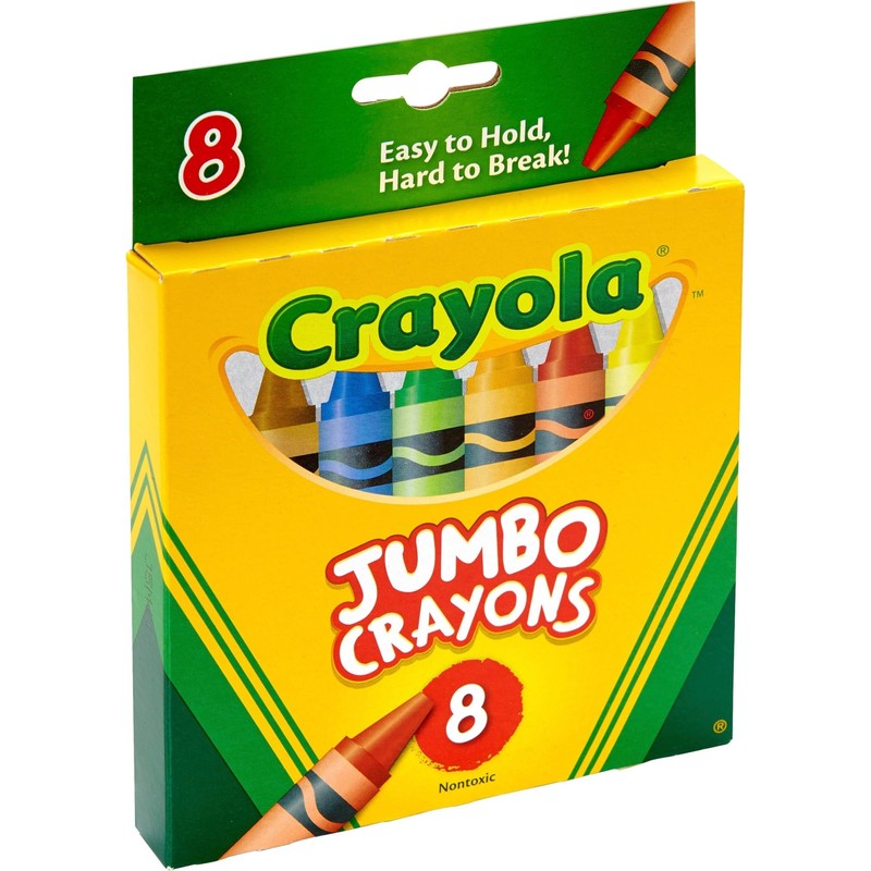 Crayola Jumbo Crayons, 8 Toddler Crayons, Assorted Colors