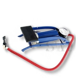 Single Barrel Air Cylinder Foot Pump Car Bike Motorcycle Van Tyre Inflator Gauge