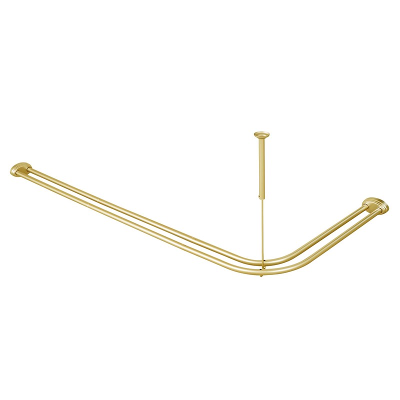 Utopia Alley Rustproof Wall Mounted Aluminum Double L Shaped Shower
