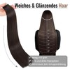 JESSBO Tape-In Real Hair Extensions, Dark Brown, 35 cm, Pack