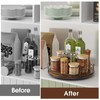 LAMU 2 Pack Wood Lazy Susan Organizer for Table Top,